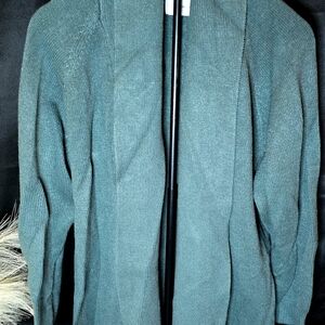 Green Ribbed Cardigan